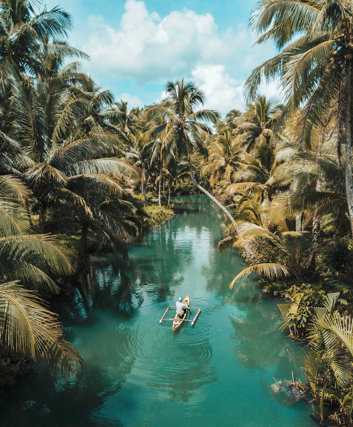 Turquoise water and white sand on a tropical beach